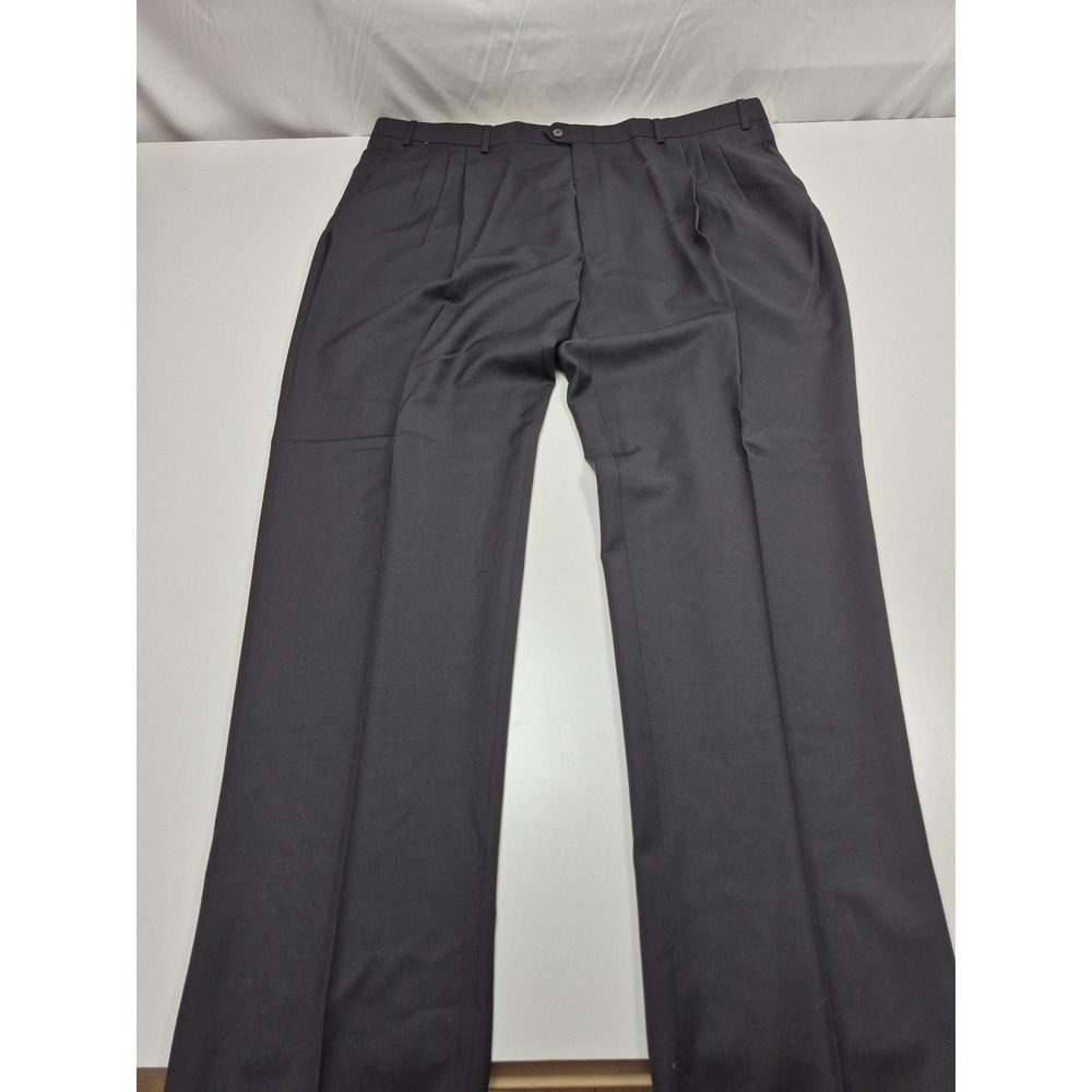 VTG John Alexander Dress Pants Mens 50x36 Gray Wool Pleated Unhemmed USA